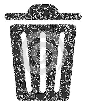 Shatter Mosaic Trash Can Icon