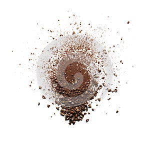 Shattered coffee powder