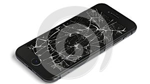 Shattered Dreams: A Broken Iphone on White