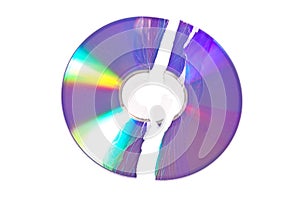 Shattered DVD / CD isolated on white