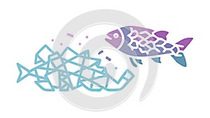 Shattered Geometric Forms, Abstract Broken Glass Effect Vector, vector design Generative AI