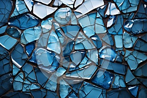 Shattered glass screen, Broken cracked grungy window. photo