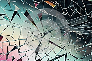 Shattered glass texture - broken glass - fragmented glass - set 40