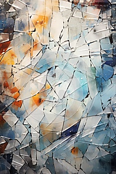 Shattered glass texture - broken glass - fragmented glass - set 59