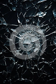 shattered glass texture - broken peaces of glass - broken shards of glass mirror - cracked over a black background