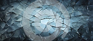 Shattered Glass Texture in Cool Blue Tones