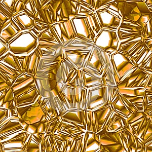 Shattered golden glass