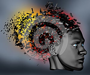 Shattered Head side view