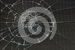 Shattered reinforced glass