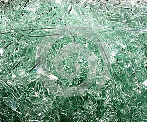 Shattered window Glass.