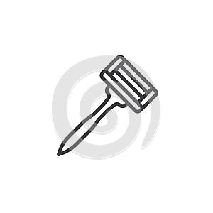 Shave razor line icon