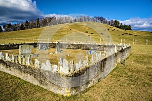 Shaver Cemetery on the Blue Ridge Parkway, Virginia, USA