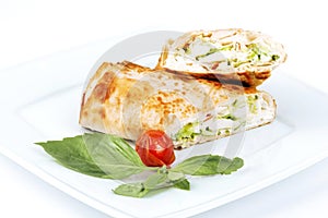 Shaverma in a restaurant