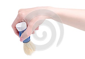 Shaving brush in hand care