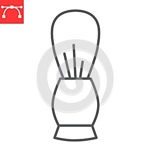 Shaving brush line icon