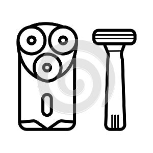 Shaving iocn vector illustration photo photo