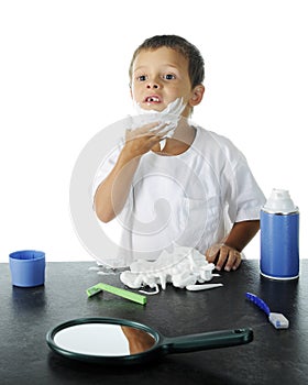 Shaving Preschooler