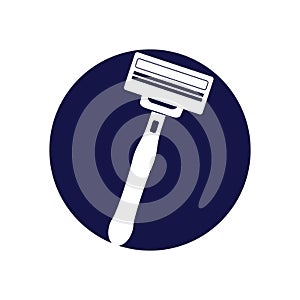shaving razor icon logo vector