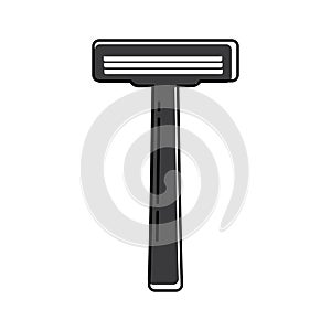 shaving razor icon logo vector