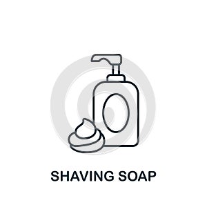 Shaving Soap icon from barber shop collection. Simple line element Shaving Soap symbol for templates, web design and infographics