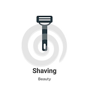 Shaving vector icon on white background. Flat vector shaving icon symbol sign from modern beauty collection for mobile concept and