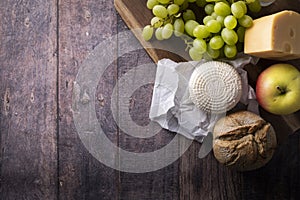 Shavuos, dairy products and fruits. Traditional Jewish holiday