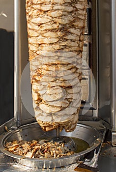 Shawarma dish being prepared