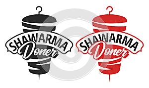 Shawarma Doner Logo Template Vector photo