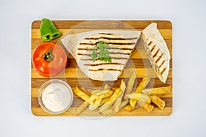 Shawarma with fries