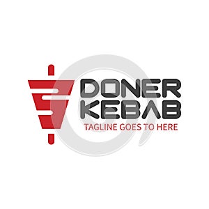 Shawarma logo for restaurants and markets. Doner kebab logo template