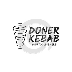 Shawarma logo for restaurants and markets. Doner kebab logo template