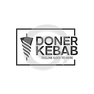 Shawarma logo for restaurants and markets. Doner kebab logo template