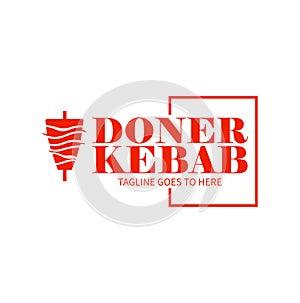 Shawarma logo for restaurants and markets. Doner kebab logo template