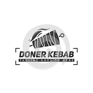 Shawarma logo for restaurants and markets. Doner kebab logo template