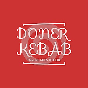 Shawarma logo for restaurants and markets. Doner kebab logo template