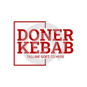 Shawarma logo for restaurants and markets. Doner kebab logo template