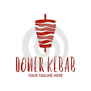 Shawarma logo for restaurants and markets. Doner kebab logo template