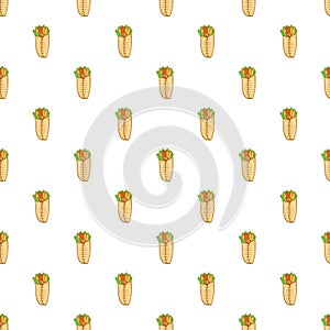 Shawarma, pattern, cartoon style