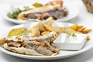 Shawarma Plate , Shawarma beef and chicken plate