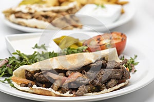 Shawarma Plate , Shawarma beef and chicken plate