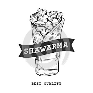 Shawarma Retro Emblem