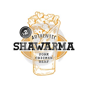 Shawarma Retro Emblem