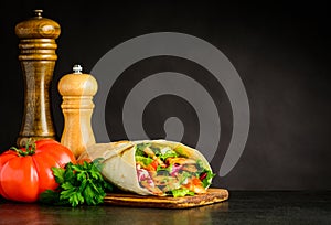 Shawarma with Tomato and Spices