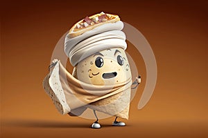 Shawarma wanderer comic and cartoon superhero