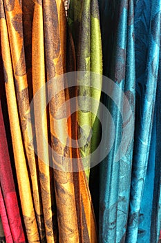 Shawls in loud colors