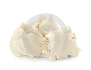 Shea butter on white background