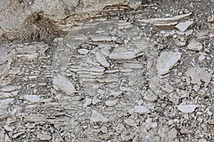 Shear of stratified limestone