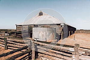 Shearing shed in the remote outback Australia