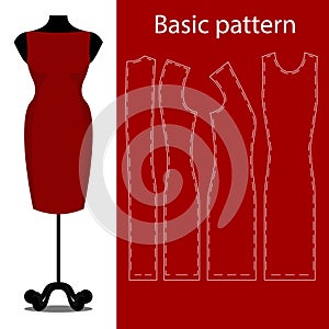 Sheath dress basic sewing pattern