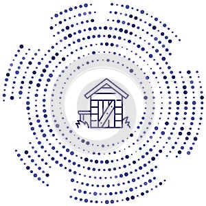 shed vector icon. shed editable stroke. shed linear symbol for use on web and mobile apps, logo, print media. Thin line photo